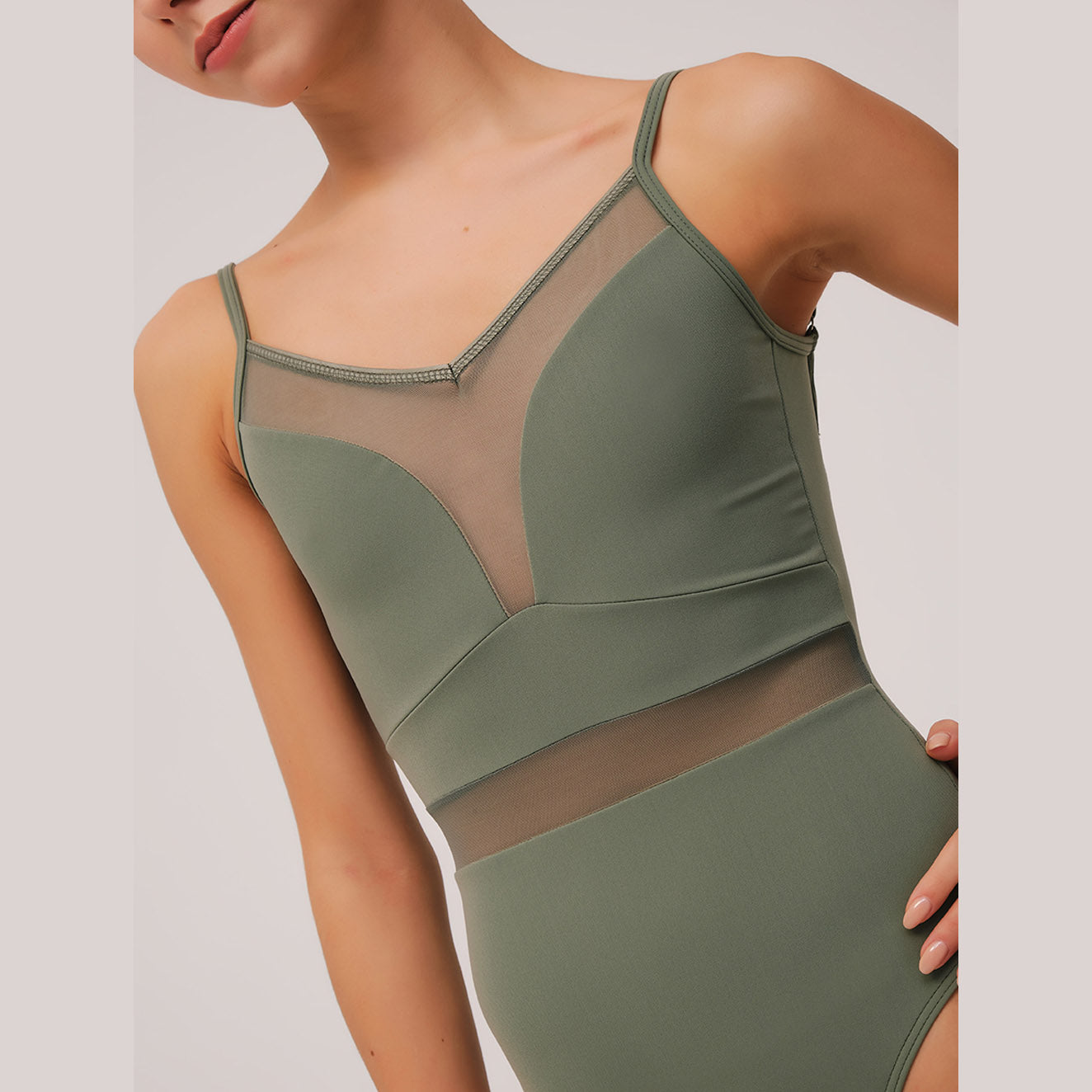 Girls Olive Ballet Onesies