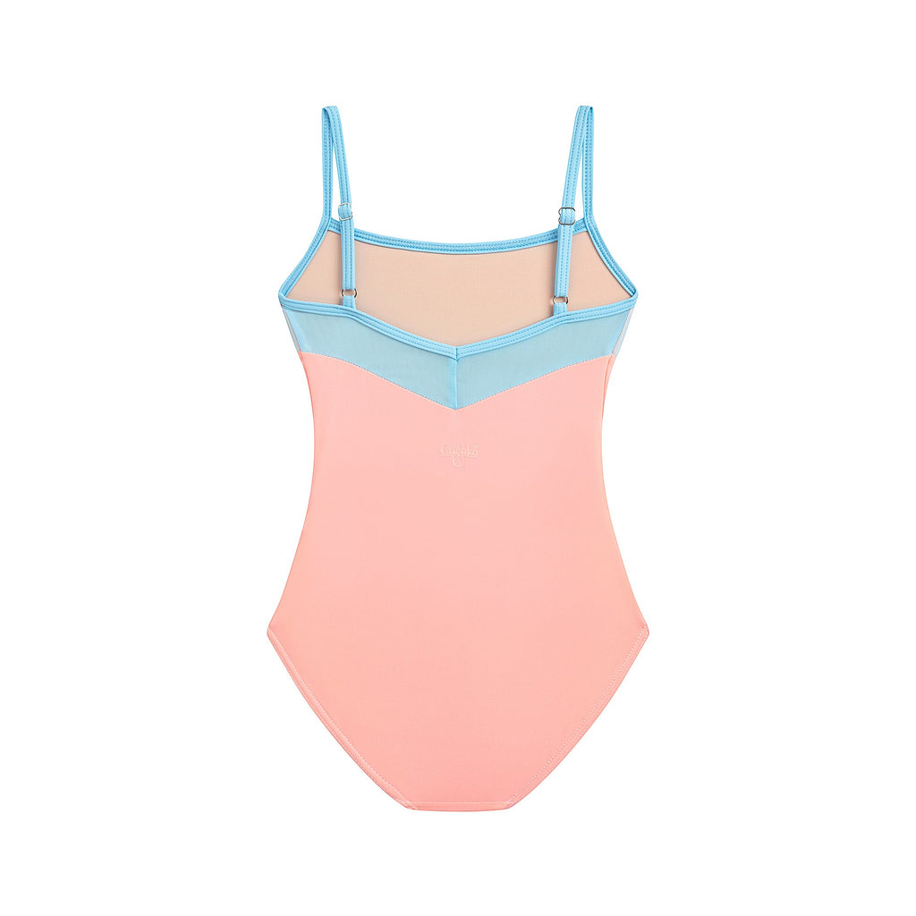 Girls Peach Blue Ballet Onesies(DAD2050MP/Plaisir/Cristallo Mesh)