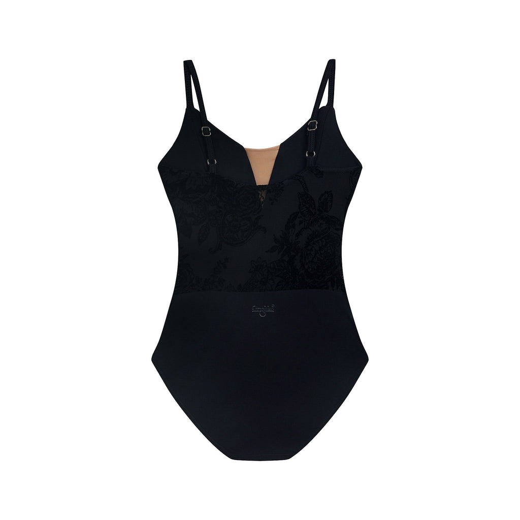 Women Black Velvet Ballet Onesies With Lining(DA4049MP/black)