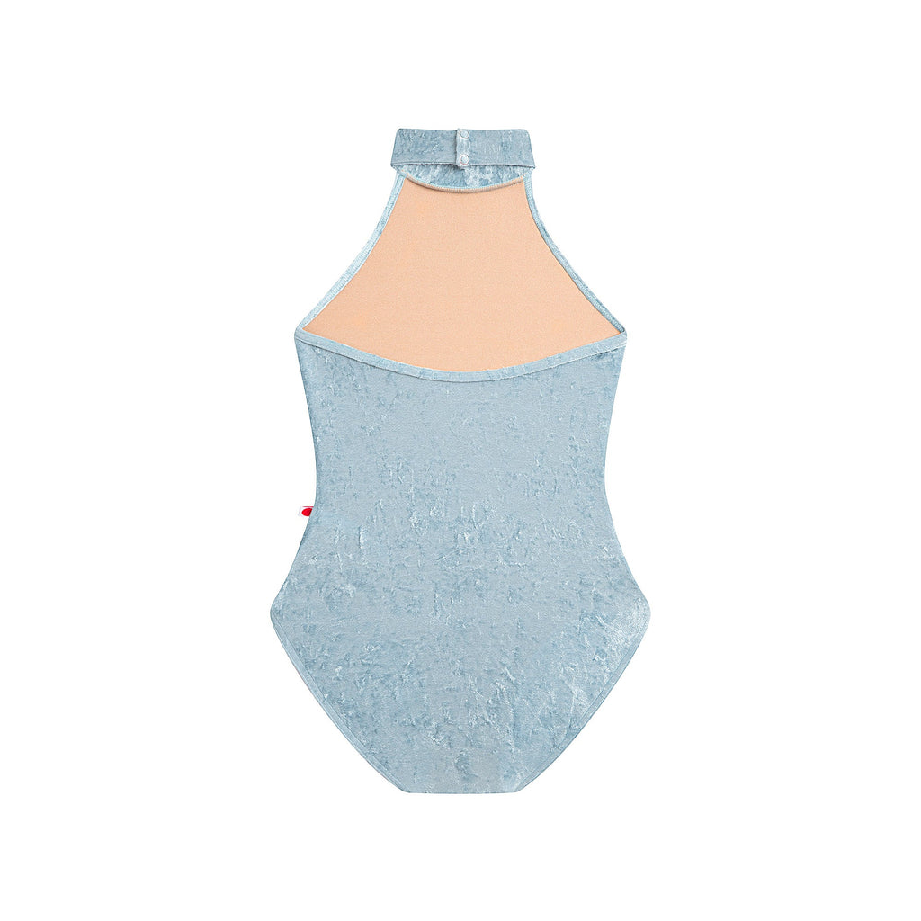 Girls Light Blue "Sarah/CV-Ice/CV-Ice" Velvet Ballet Onesies