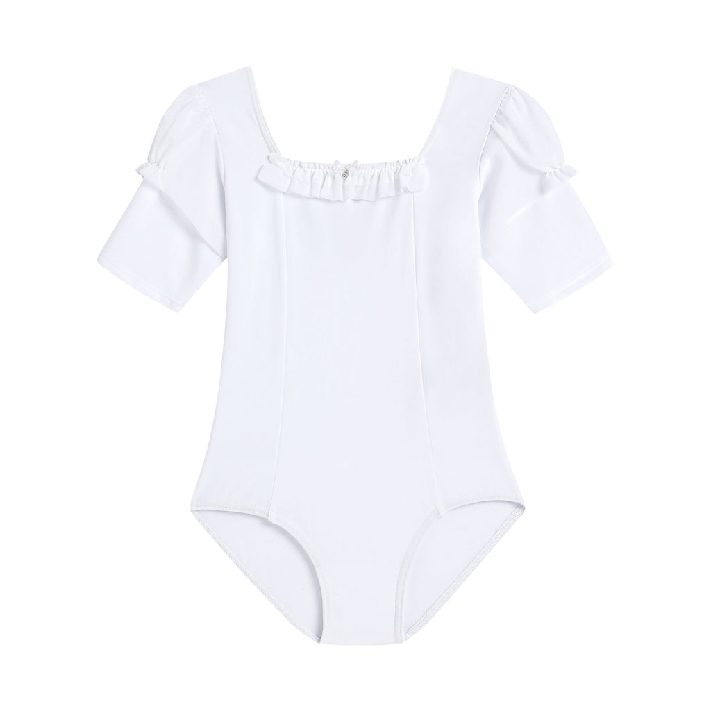 Girls White Ballet Onesies