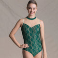 Women Green Ballet Onesies(1508/Emerald)