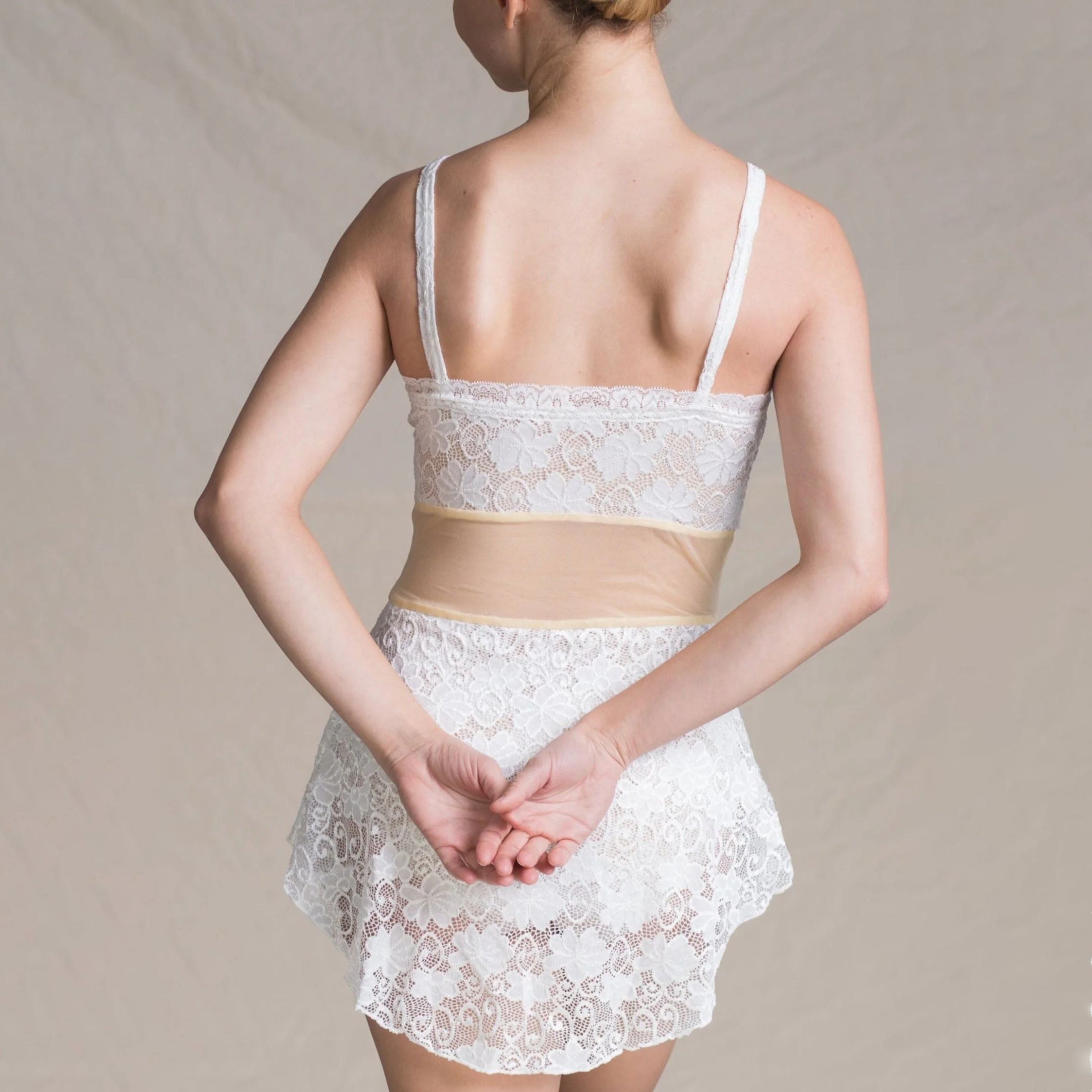 Women White Ballet Onesies(1513/White)