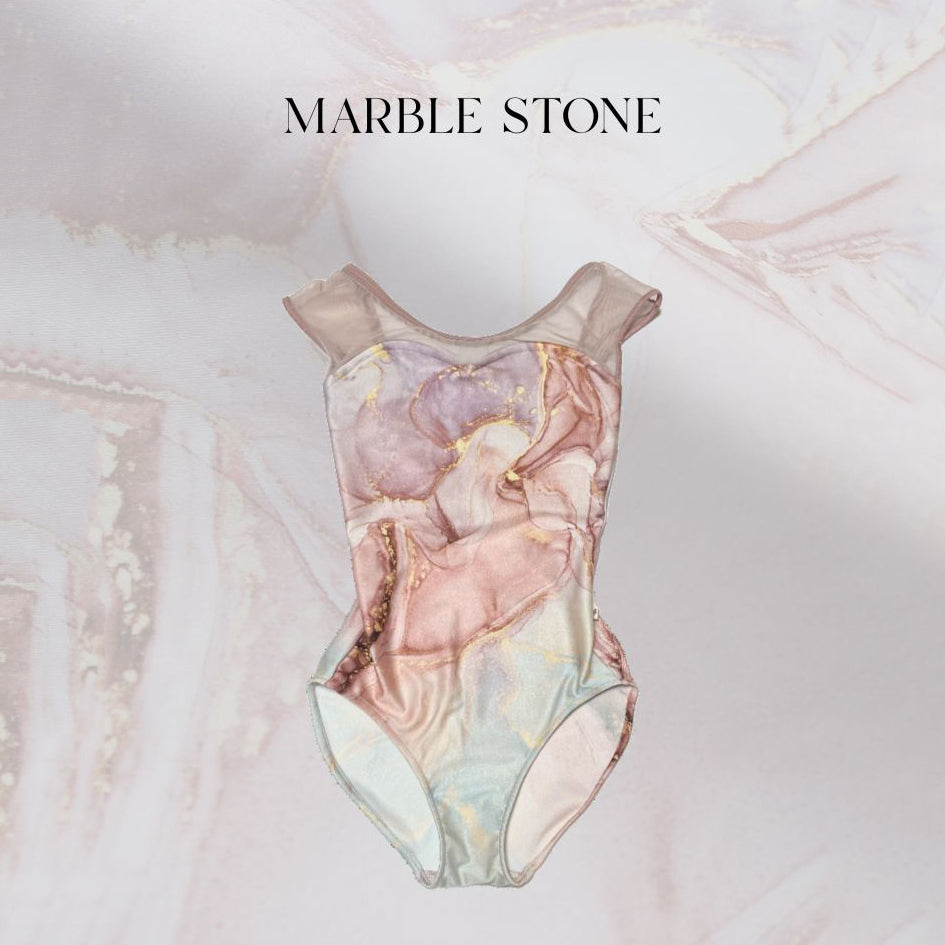 Women Pink "Marble stone" Ballet Onesies(161112935/Plie/Moss pink)