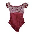 Girls Bordeaux"AFRODITE"Ballet Onesies(KC17080-C5/L31+TR18)