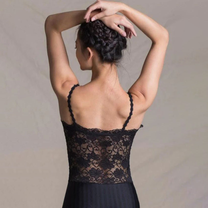 Women Black Ballet Onesies(1718/Black)