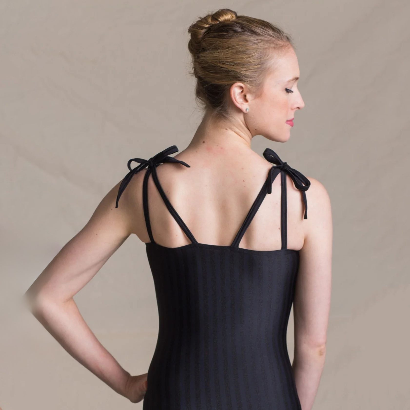 Women Black Ballet Onesies(1721/Black)
