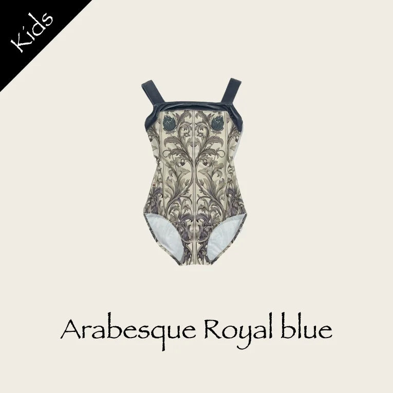 Girls Blue"Arabesque Royal blue/Pique/Fogblue"Ballet Onesies
