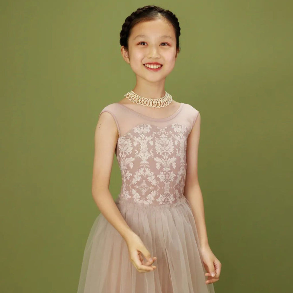 Girls Pink"Victorian cats Milk tea"Ballet Onesies(178561418/Plie/Moss pink)