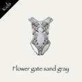 Girls Blue"Flower gate sandgray"Ballet Onesies(178995858/Plie/Moss blue)