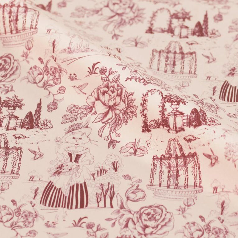 Girls Pink"Toile de Jouy Rose"Ballet Onesies(182245417/Plie/Moss pink)