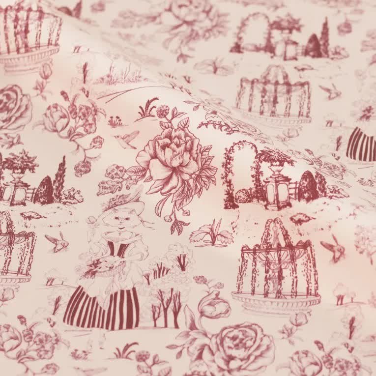Girls Rose "Toile de Jouy" Ballet Onesies
