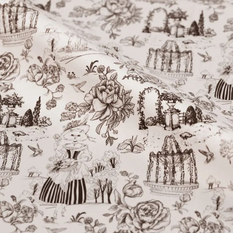 Women Grey "Toile de Jouy Noir" Ballet Onesies(182246184/Pique/Platina)
