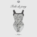 Women Grey "Toile de Jouy Noir" Ballet Onesies(182246184/Pique/Platina)