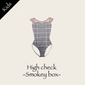 Girls Grey"High check-Smokey box/Plie/Moss pink"Ballet Onesies