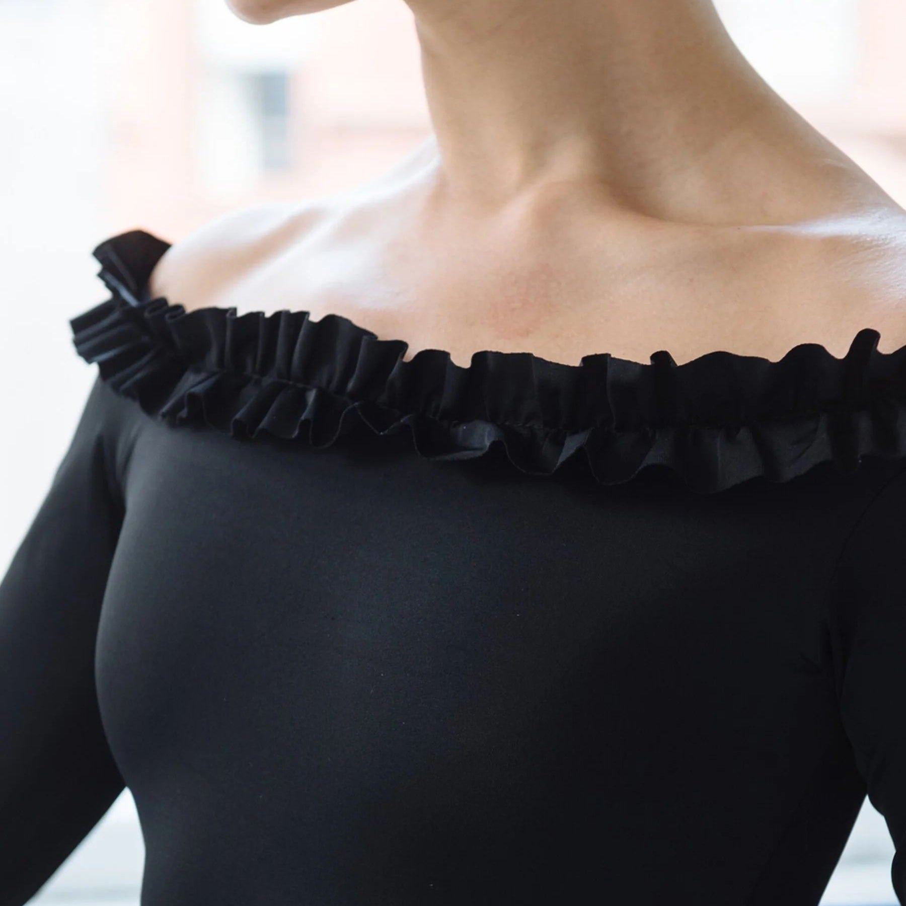 Girls Black Ballet Onesies(1829/Black)