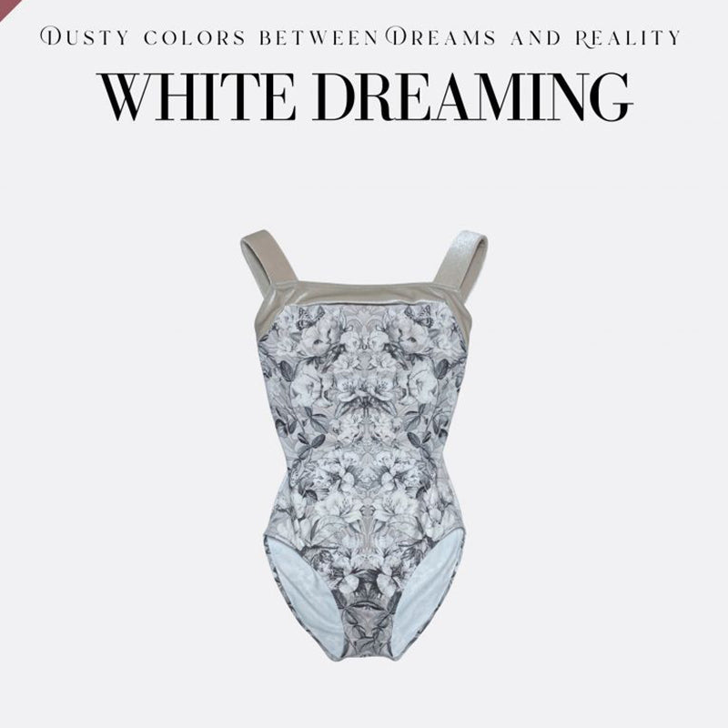 Girls White"Peo Meow-White dreaming"Ballet Onesies(184943421HL/Pique/White)