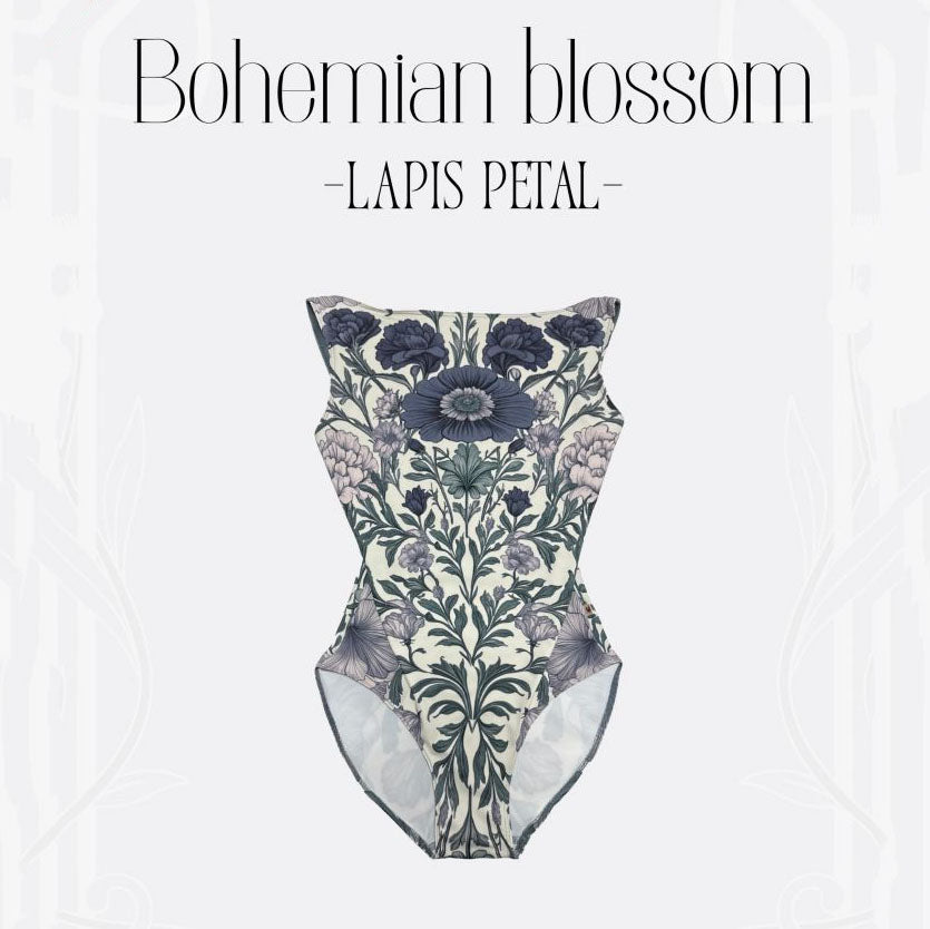 Girls Blue"Bohemian blossom"Ballet Onesies(186725015/Degage/Bohemian blossom)