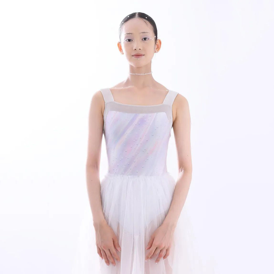Women White "Lucent drop-Prism drop" Ballet Onesies(187425199/Pique/White)
