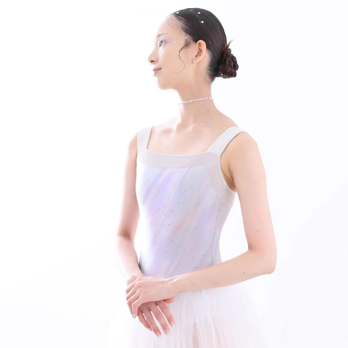 Women White "Lucent drop-Prism drop" Ballet Onesies(187425199/Pique/White)