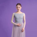 Women White "French flora-Blanc" Ballet Onesies(190618347/Tendu sleeve/Blanc)