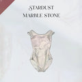 Girls Grey "Stardust marble stone" Ballet Onesies(191472228HL/Plie/Gray)