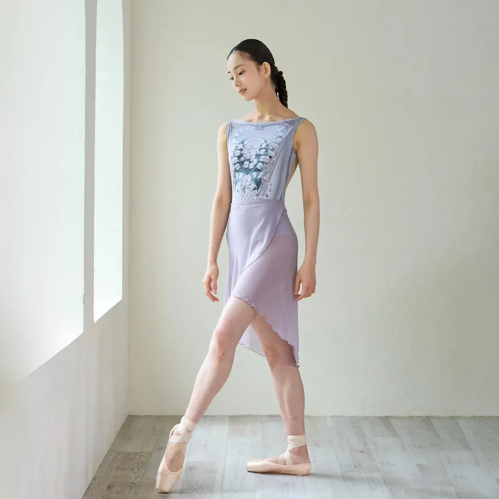Women White "Secret garden-Muguet-Bleu Blanc" Ballet Onesies(191892174/Degage/White)