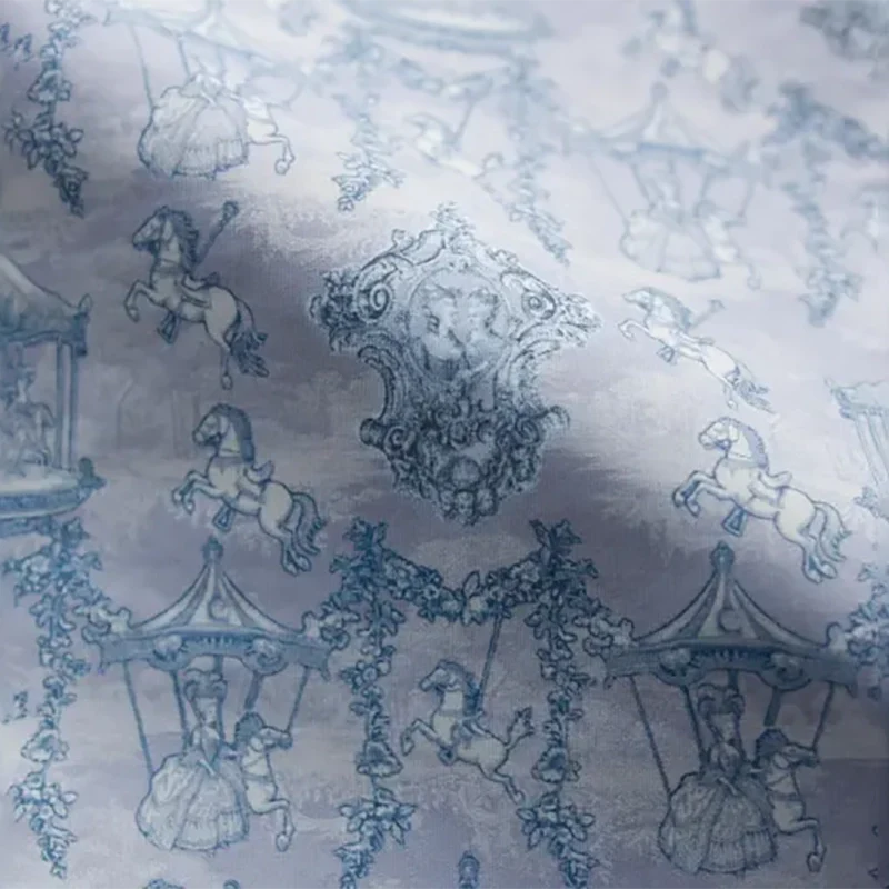 Girls Blue "Etoile Carrousel-Bleu Lumiere" Ballet Onesies(192083695HL/Plie/White)