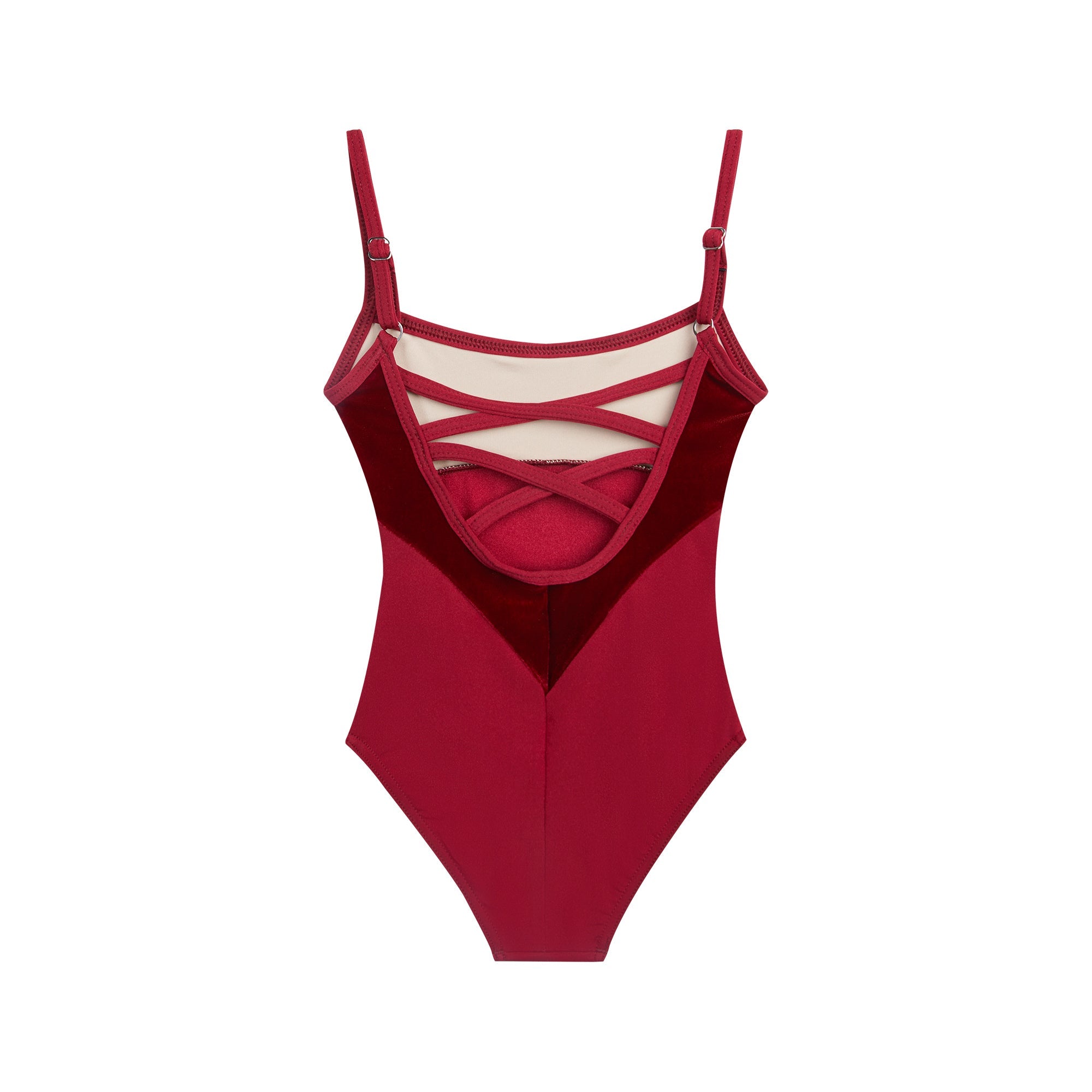 Girls Dark Red Ballet Onesies(DAD46VL/burgundy)