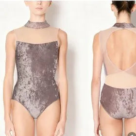 Women Light Coffee "Camila-Mesh/CV-Phantom/N-Base/Mesh-Dolce" Ballet Onesies