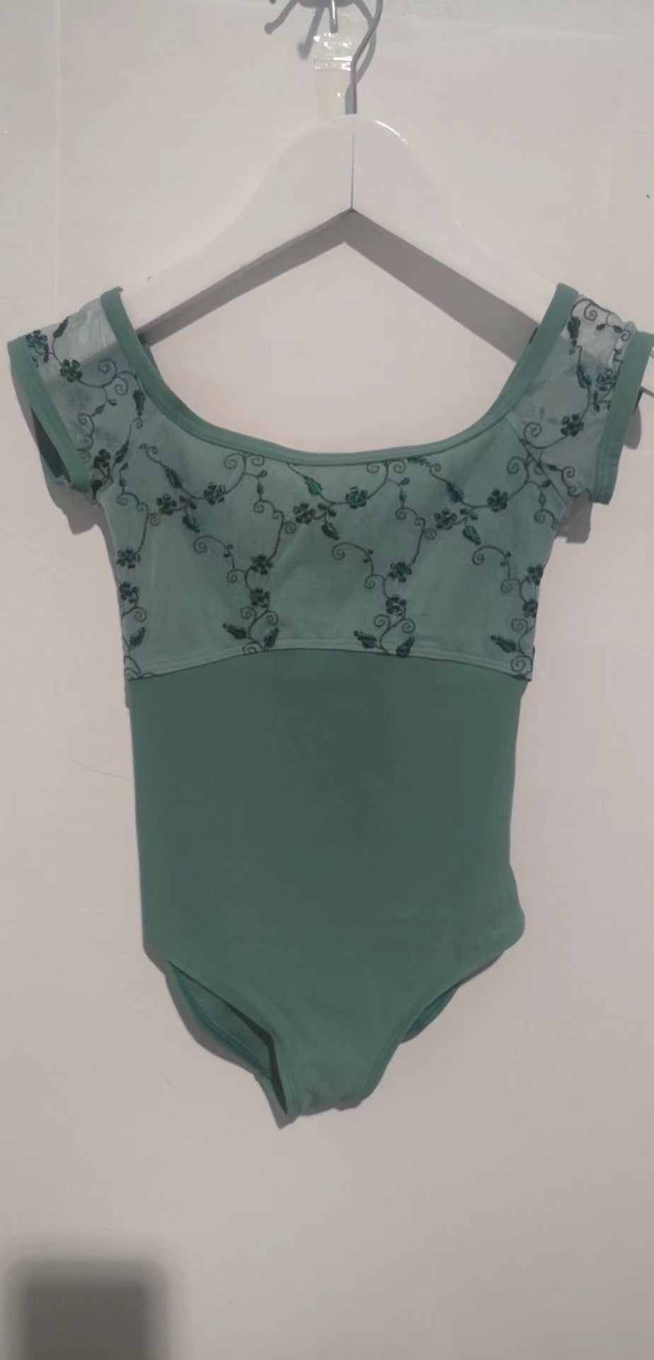 Girls Blue Embroidered Ballet Onesies