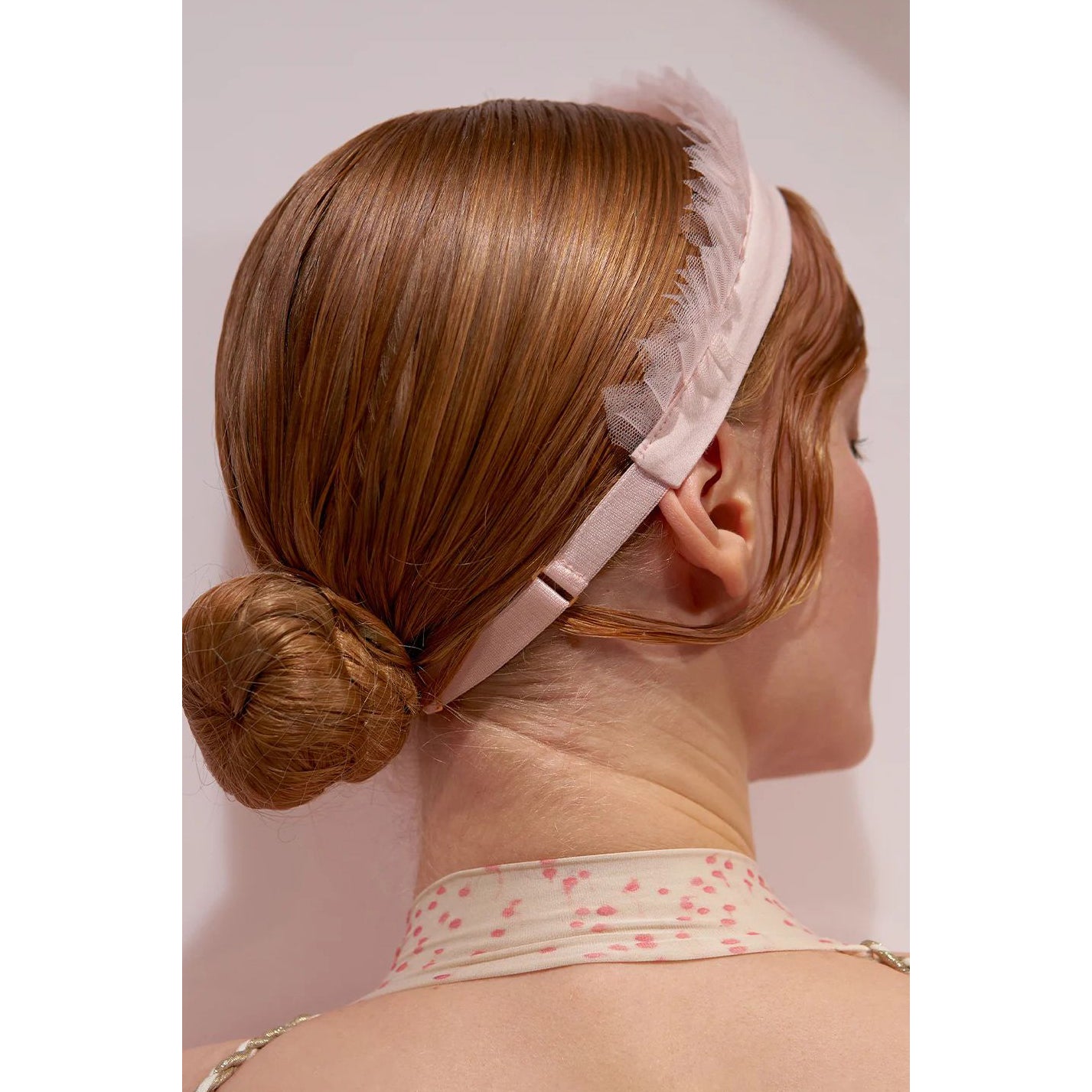 Women Light Pink'PÂTISSIER’S'Tulle Headband(242HB03TU/baby blush)