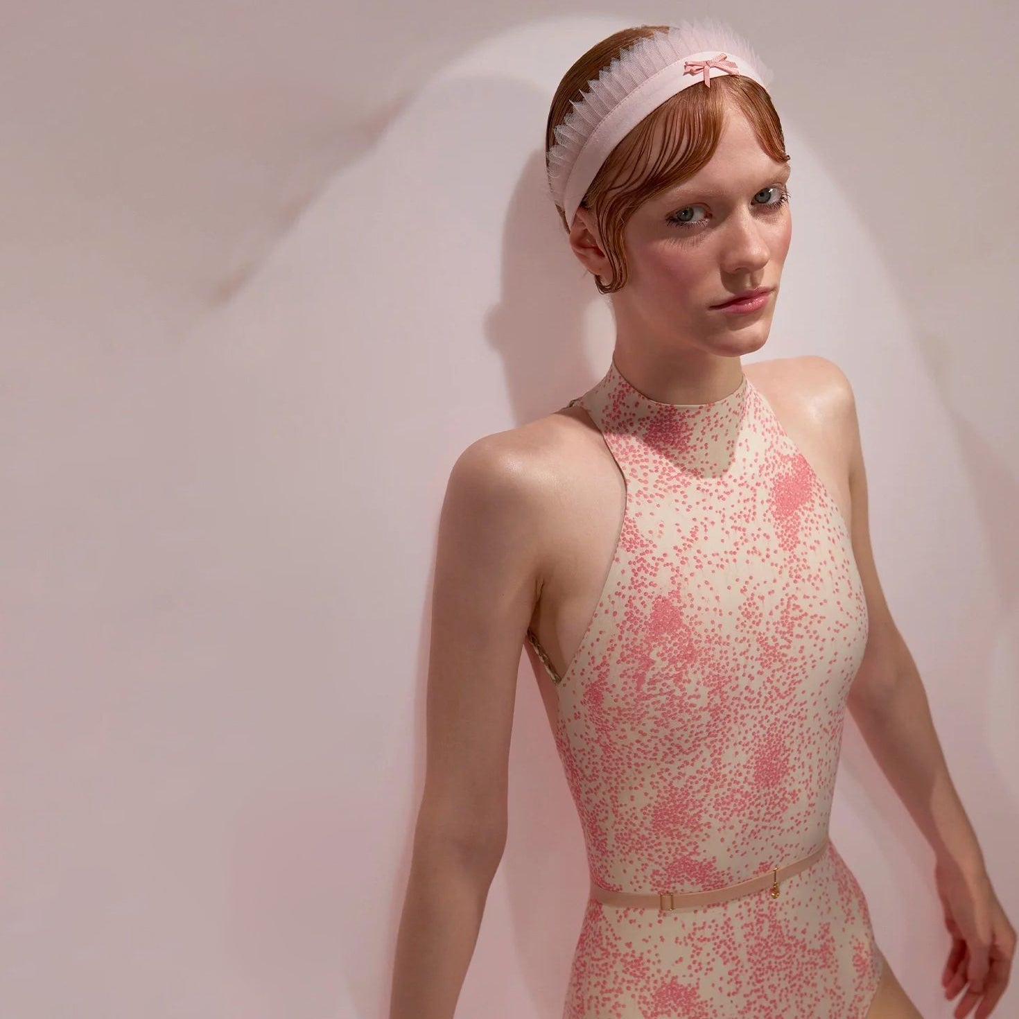 Women Light Pink'PÂTISSIER’S'Tulle Headband(242HB03TU/baby blush)
