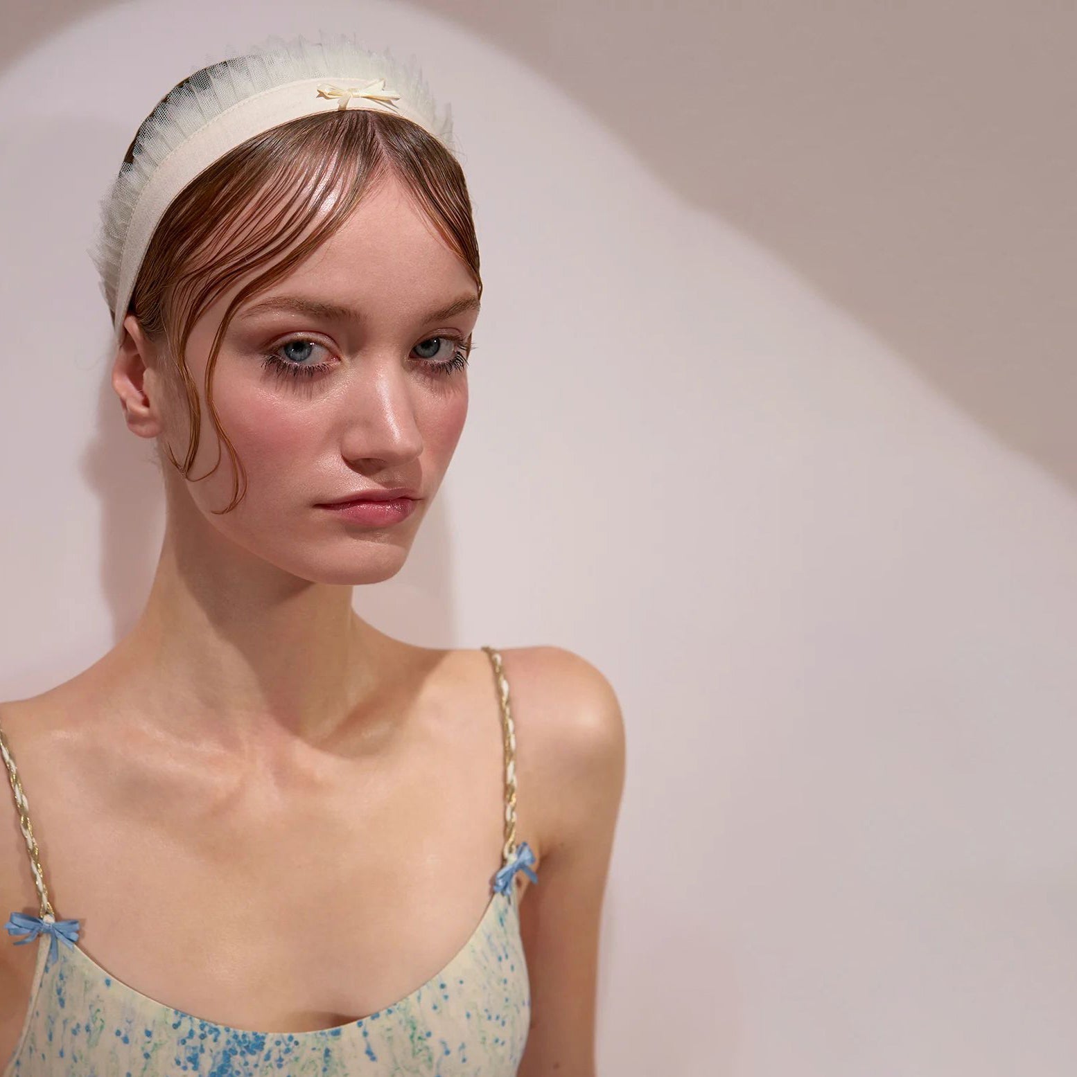 Women Beige'PÂTISSIER’S'Tulle Headband(242HB03TU/edelweiss)