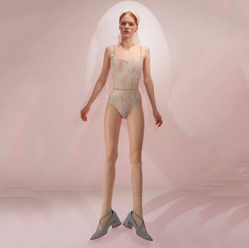 Women Blue&Pink'SPRINKLE MERINGUE'Ballet Onesies(242LE02VL/blue/blush)
