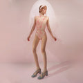 Women Pink'SPRINKLE DOT'Ballet Onesies(242LE22VL/blush)