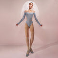 Girls Light Blue'JUNIOR HOURGLASS'Ballet Onesies(J242LE53VC/baby blue)