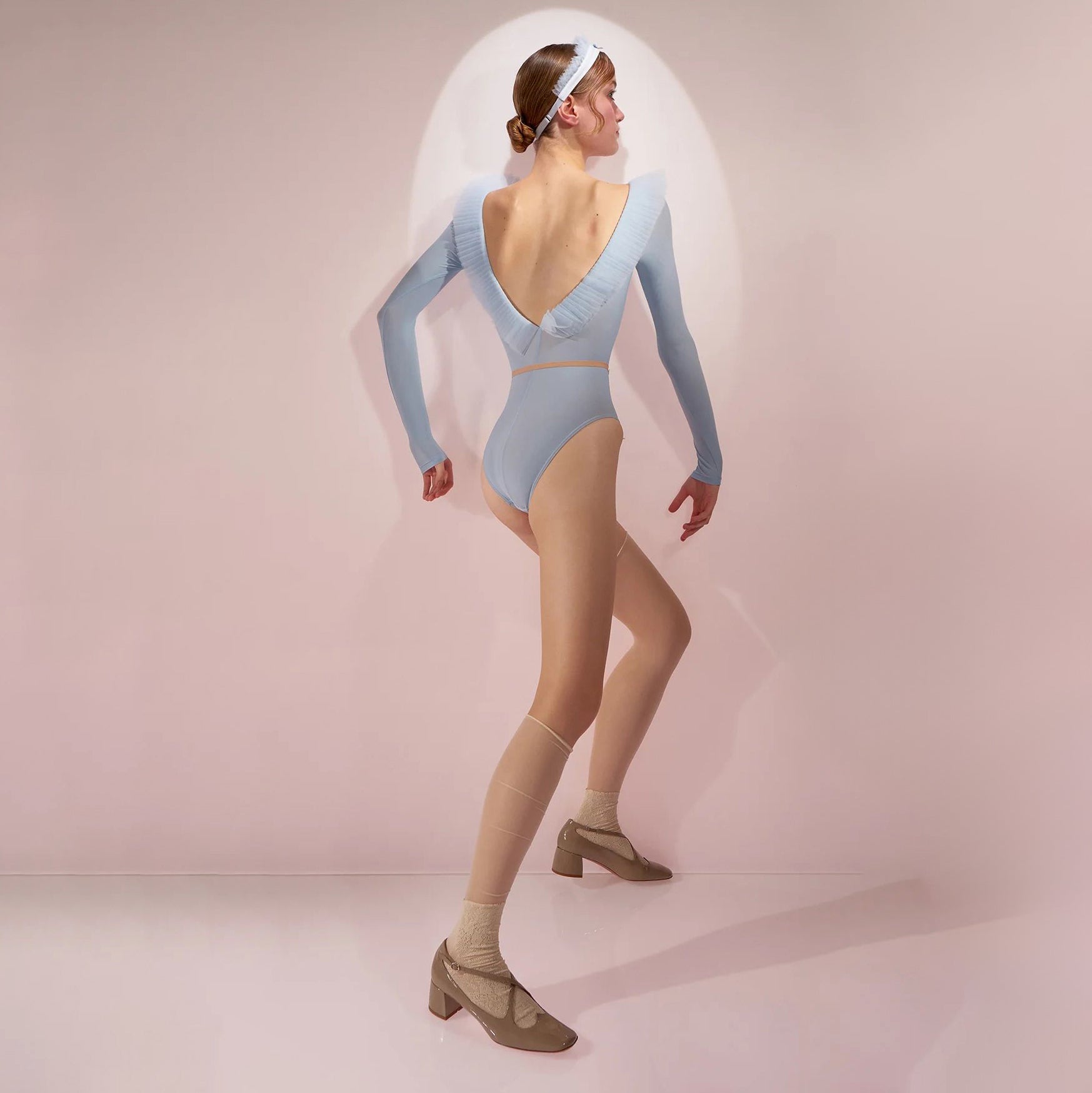 Girls Light Blue'JUNIOR GRAND'Ballet Onesies(J242LE83PV/baby blue)