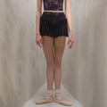 Women Dark Purple "RUCHED BUTTERFLY" Ballet Skirt(261SK05DO/deep purple)