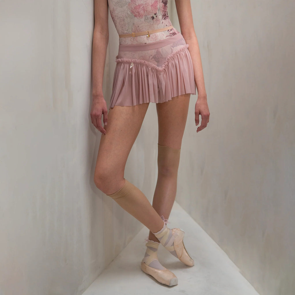 Women Dusty Blush "RUCHED BUTTERFLY" Ballet Skirt(261SK05DO/dusty blush)