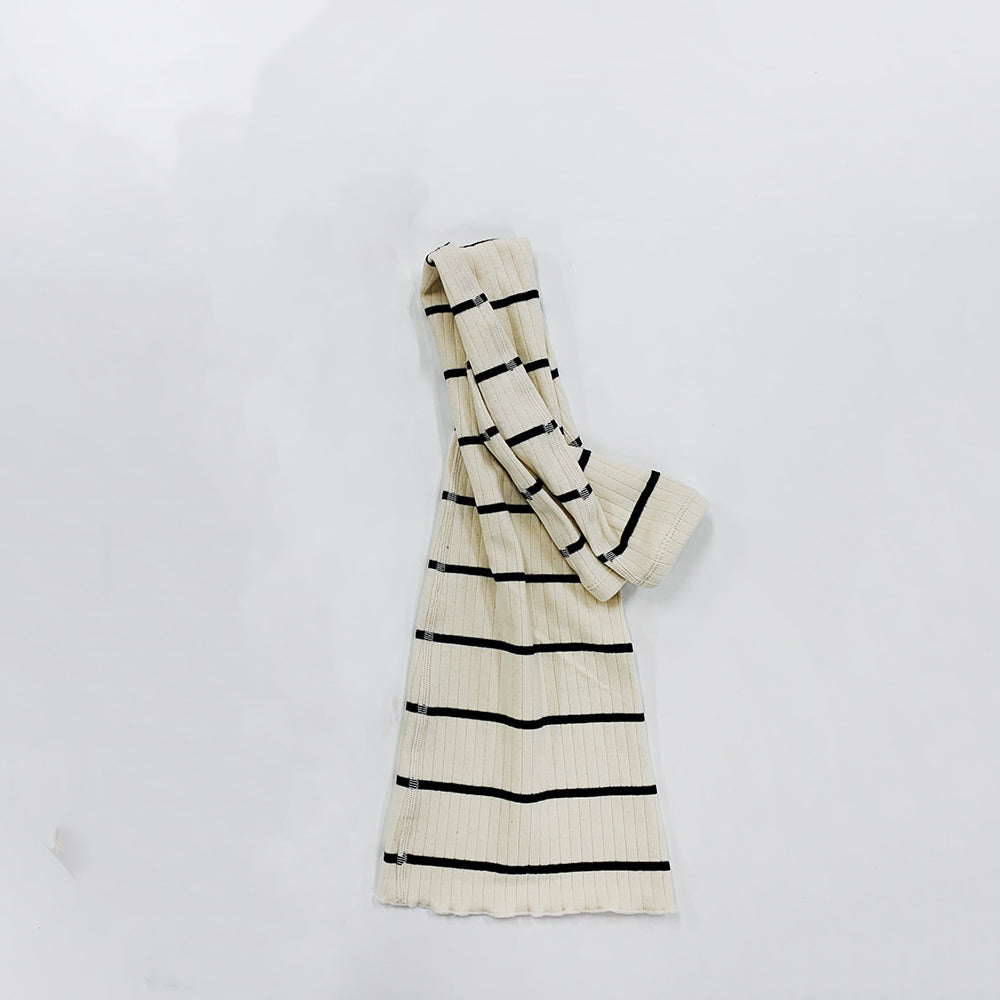 Girls White Stripes Ballet Warm Up Socks