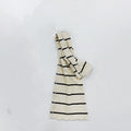 Girls White Stripes Ballet Warm Up Socks