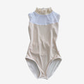 Women Milk "Camila-Mesh/V-Buttermilk/N-Pearl/Mesh-White" Ballet Onesies