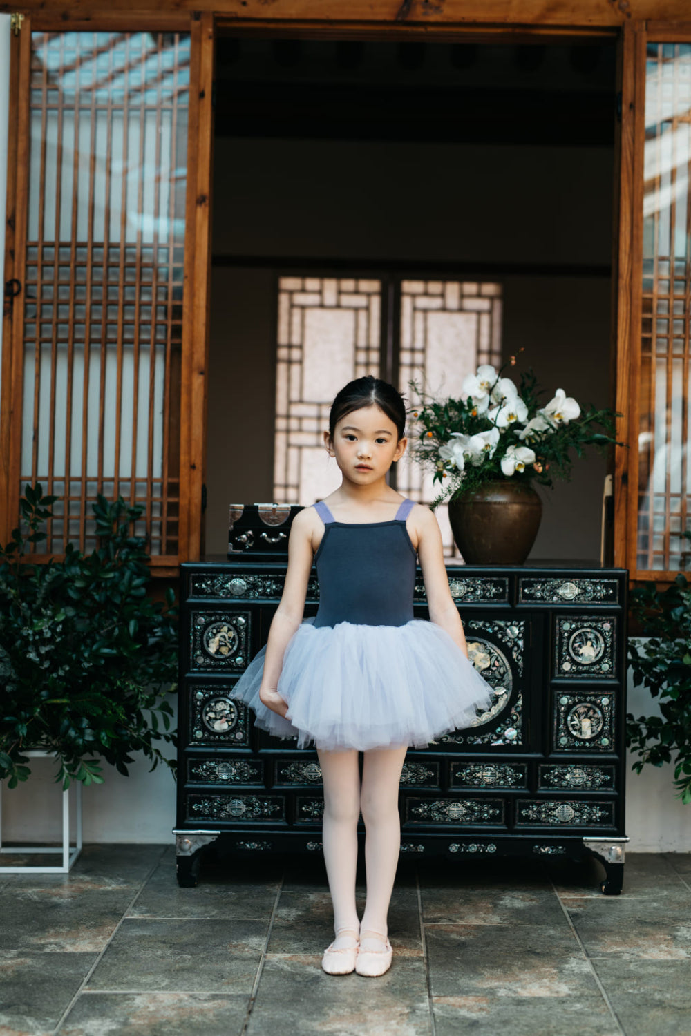 Girls Navy Ballet Onesies