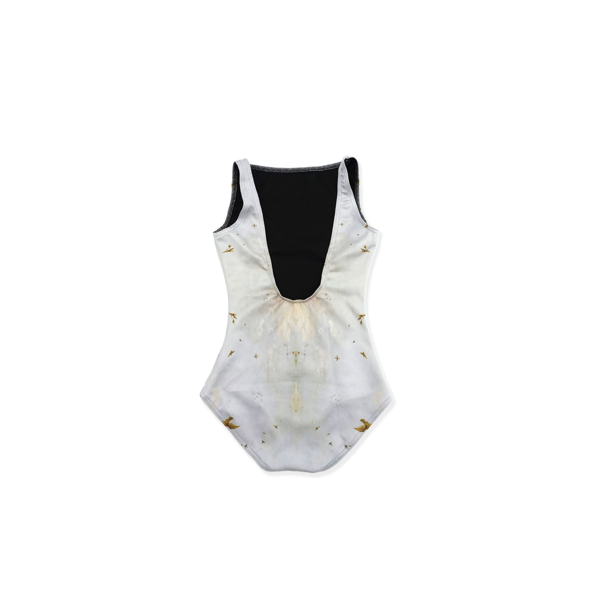 Girls Light Blue Printed Ballet Onesies