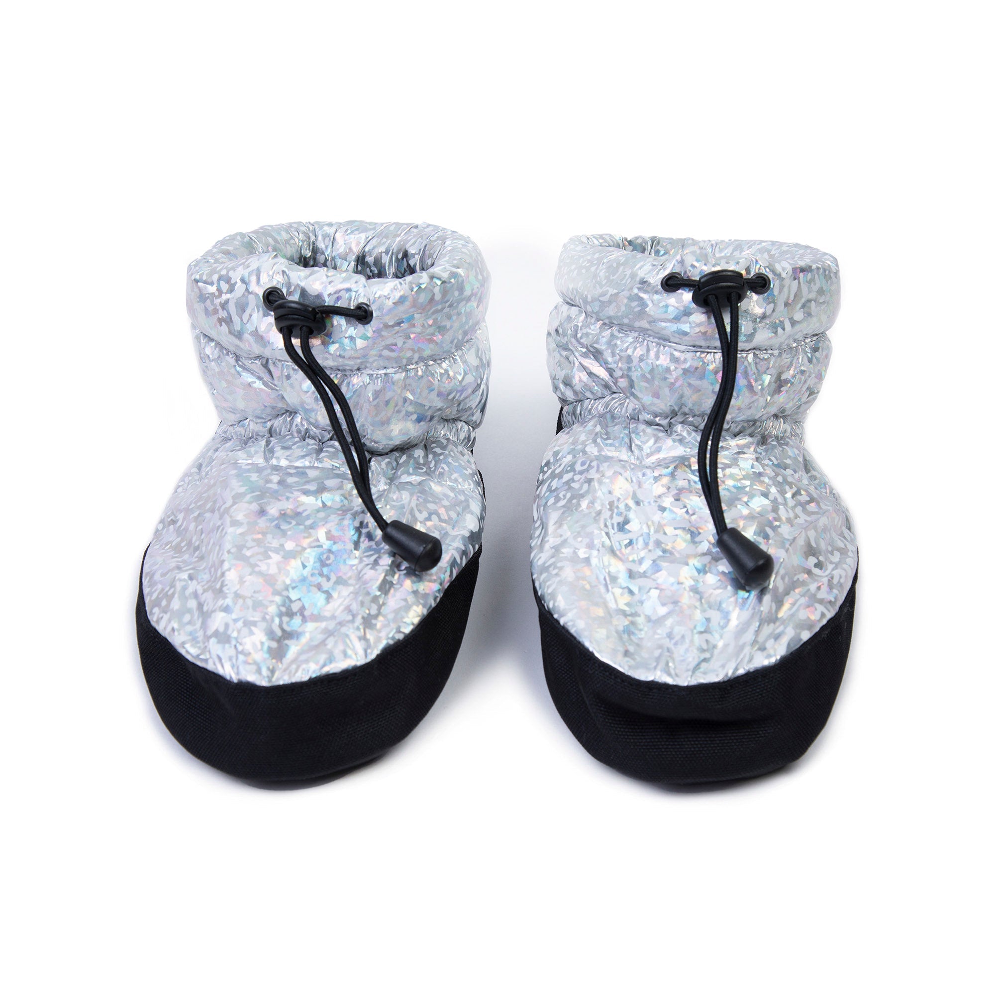 Girls Silver Ballet Warm Shoes