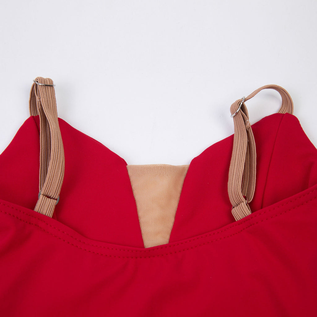Girls Red Ballet Onesies(DAD1930M/red)