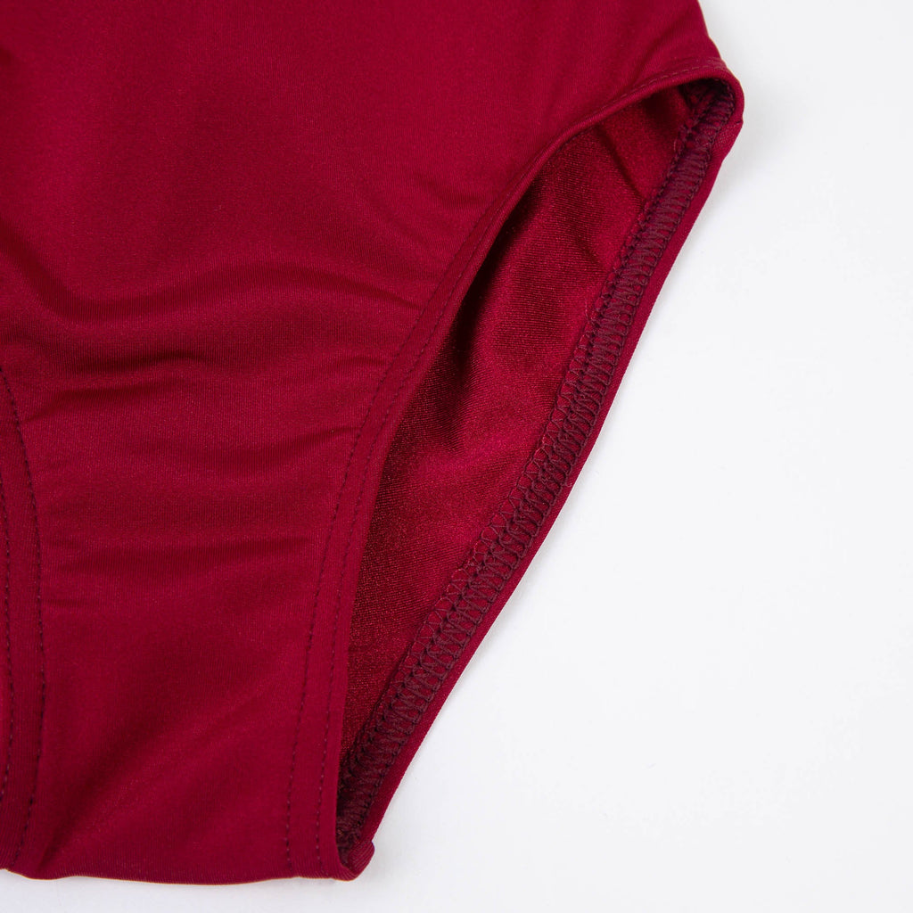 Girls Dark Red Ballet Onesies(DAD46VL/burgundy)