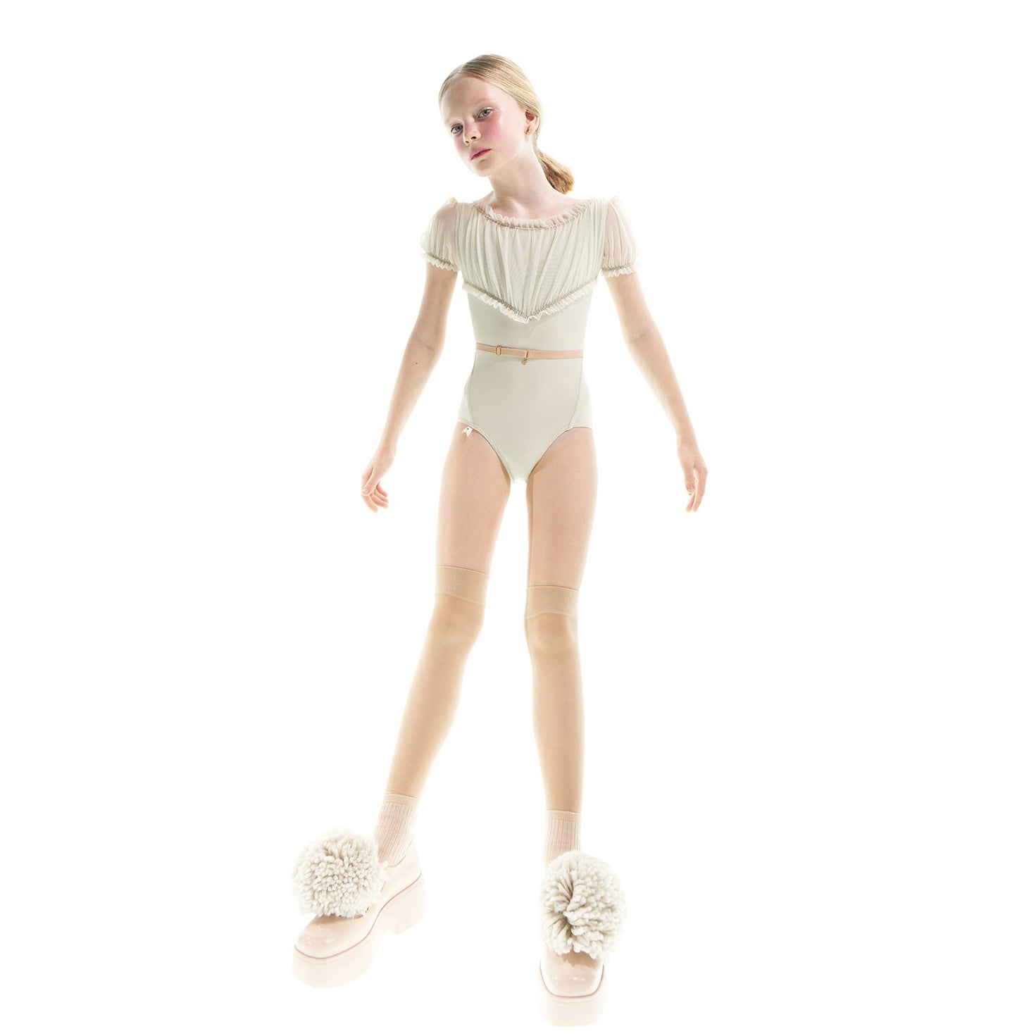 Girls Pale Cyan Ballet Onesies