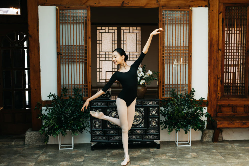 Girls Black Ballet Onesies